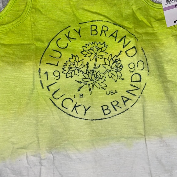 Lucky Brand Sunny Lime Gloria Tank- 6 - Picture 3 of 8